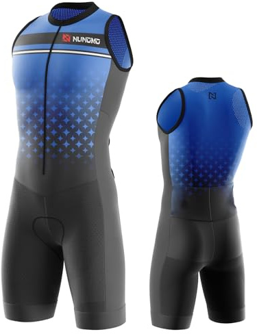 Combinaison de Triathlon pour Homme –Combinaison de Cyclisme pour Homme Léger sans Manches pour la Natation, Le Cyclisme, la Course à Pied – Séchage Rapide (TYP-9,5XL)