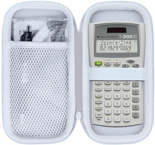Peyyargo Hårt skyddsfodral kompatibelt med Texas Instruments TI-30XIIS/Texas Instruments TI-30X Pro/Texas Instruments TI-30X Plus MathPrint vetenskaplig skolräknare (vit)