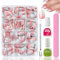 240 Stück Falsche Nägel Tips Set - Rosa Glitzer Gradient Falsche Nägel Zum Aufkleben - Cat Eye Press On Nails - Schimmer Fake Nails, Fingernägel Nagel Tips für Frauen (Rosa Oval Glitzer 06)