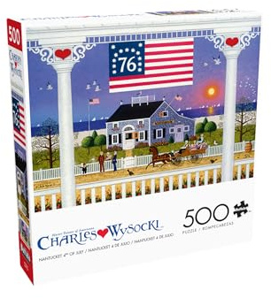 Buffalo Games Charles Wysocki Nantucket 500 Piece Jigsaw Puzzles for Adults