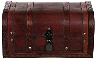 Sarah B Truhe HD86002 Schloss Truhe MIT Schloss Schlüssel Holztruhe