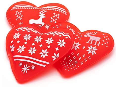 L+H Handwärmer Herz [3er Set] in Premium QUALITÄT - VERBESSERTES KONZEPT 2021 | Langanhaltende Wärme für kalte Hände | hochwertig verarbeitet | Taschenwärmer | wiederverwendbar | Valentinstag