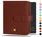 NEORAH — A6 Notebook SLEEVE with Loop + Dotgrid JOURNAL | Faux Leather Sleeve + Penloop | 2 Front 1 Back compartment | 4 Card Slots | 2 BookMarks | Gift Box— Fits any A6 Softcover Moleskine Hobonichi