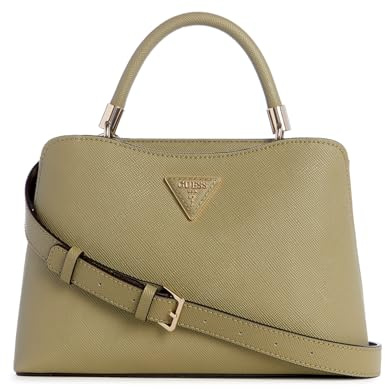 GUESS Gizele Compartment Satchel Sage, Sage, One Size