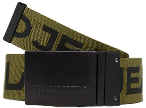 KARL LAGERFELD JEANS Hombre Reversible Webbing Belt Oliva verde One size