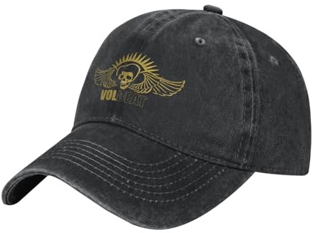 Baseball caps für Herren Volbeats Greatest of All Tours 2025 Baseballkappe Vintage Distressed Denim Rock Snapback Hut für Männer Frauen Verstellbare Mützen Hut