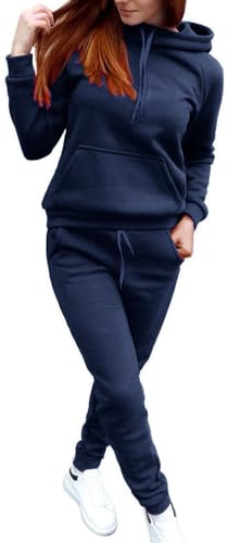 Combinaison de sport pour femme d'hiver complète de jogging complet ensemble 2 pièces sweat à capuche et pantalon de sport complet élégant molletonné survêtement sport sport Y2k automne hiver, XXL