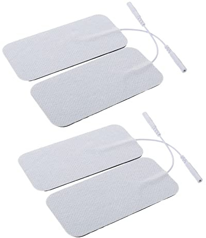 HONMEET 4 Unidades Almohadillas Autoadhesivas de Hidrogel para Estimulación Eléctrica Alta Conductividad, sin Látex, Adhesión Fiable para Masaje