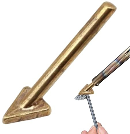 Puntas Para Soldador De Soldadura - Accesorios De Cobre Triangular Para Equipo De Soldadura - Punta De Recambio Para Cabeza De Soldador,Para Taller De Bricolaje, Parachoques De Automóvil Y