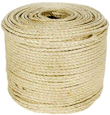 STI Corda Sisal 5mm per ricostruzione tiragraffi 50mt 100% Naturale