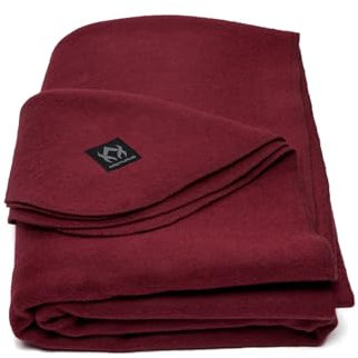 Arcturus Manta Militar de Lana, 4.4 Libras, cálida, Pesada, Lavable, Grande de 64 x 88 Pulgadas, Ideal para Camping, al Aire Libre, Kits de Supervivencia y Emergencia (Vino)