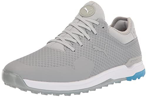 Puma Scarpa da Golf Proadapt Alphacat da Uomo, Alto Rise/Puma Argento/Ibiza Blu, 44 EU