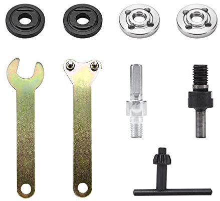 VooGenzek 11 Pièces M6/10 Bielle de Meuleuse d'Angle, Mandrin Perceuse Adaptateur, Scie à Chaîne Adaptateur de Mandrin, pour la Coupe du MéTal, la Coupe des Tuiles, le Meulage