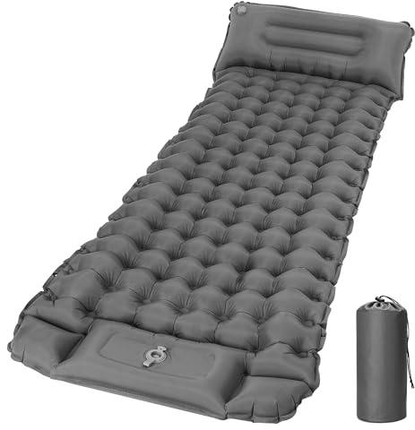 CARBURATEUR Matelas Camping autogonflant Matelas Gonflable avec Pompe à Pied intégrée Idéal pour Le Camping et Les Voyages Confortable et Peu encombrant