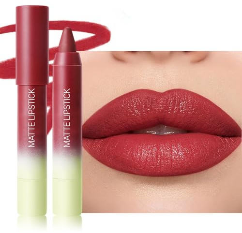 Erinde Rouge à Lèvres Longue Tenue 2 en 1, Crayon à Lèvres & Rouge à Lèvres Mat, Waterproof, Haute Pigmentation, Texture Velours, Confort & Hydratation #05