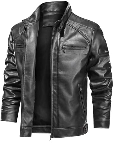 Chaqueta Entretiempo Hombre Chaqueta De Cuero Hombre Casaca Homem Aviador De Aviador Moto Moto Protecciones Encerada Cazadora Cuero Invierno Cazadora Elegante Casaco Homem Encerada Otoño Gabardina