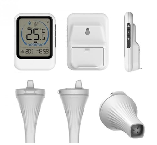 Lagomloot Trådlös IP68 pooltermometer med 100 m räckvidd, -40 °C till +70 °C noggrannhet ±1 °C, LCD-skärm (C/F), för simbassänger och spa