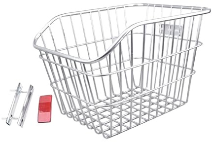 AMSLSIU Cesta de almacenamiento plegable para bicicletas para niños, organizador portátil de gran capacidad para aventuras al aire libre, soporte universal para cesta trasera