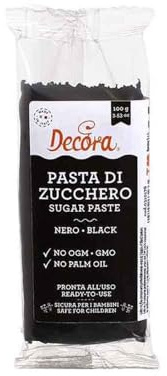 Decora 0310178 Pasta De Azúcar Negra 100 G