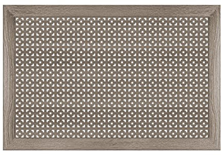 HEXIM Cache - Radiateur MDF & HDF - Habillage décoratif de radiateur en différentes tailles & motifs - Habillage en bois (Revêtement avant Damasco Chêne Vintage - 90x60cm)