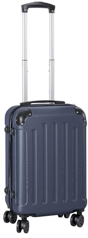 Maleta de cabina rígida ligera de ABS con ruedas dobles 360°, tirador telescópico y asas reforzadas | Equipaje de mano compacto y resistente con interior forrado y compartimentos organizadores