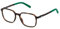 FILA Quadratisch Edelstahl Brillen in Matt Dunkel Havanna für Unisex, Brille mit Sehstärke, optional mit Sonnenbrillen tönung oder Blaulichtfilter (Modell VFI705L)