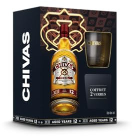 Coffret CHIVAS REGAL 12 ans + 2 verres Whisky Ecossais - 40%, 70cl