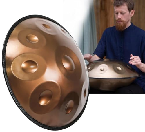 Handpan Drum, Tamburo Per Handpan Da 22 Pollici, Percussioni Armoniche, Tamburo In Acciaio 432HZ, Con Supporto Per Handpan, Custodia Per Handpan(9Notes)