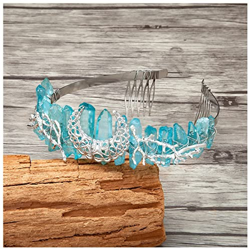 Krone Schwarze Natürliche Kristallkönigin Große Krone Braut Hochzeit Tiara Frauen Schönheit Pageant Braut Haarschmuck Schmuck Handgemachte Geschenke Krone Damen(BF244)
