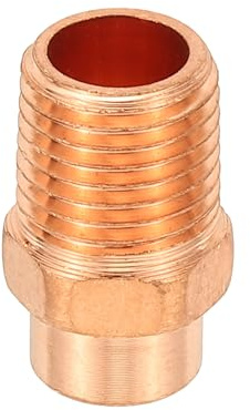 PATIKIL 1/4 Male Adapter Fitting with C x M Connections, Copper Pipe Fittings with Sweat Solder X FNPT Connection Threaded Tubing Connector for Residential, Commercial
