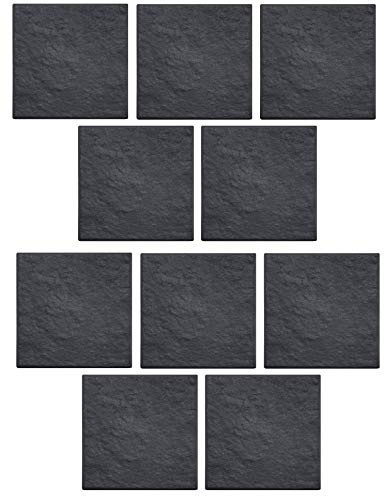 Paquete de 10 piedras cuadradas grises para decoración de caminos de jardín, duraderas y antideslizantes, para paisajismo al aire libre