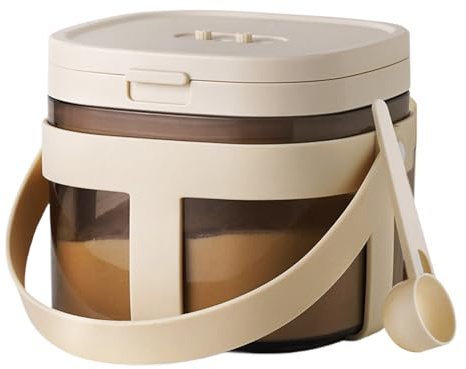Baby Milk Powder Dispenser Pot, 800 ml Airtight Grain Storage Sealed Box, Sealed Formula Holder, Large Capacity Kitchen for Formula, Coffee, Cereal, Flour, Includes Spoon