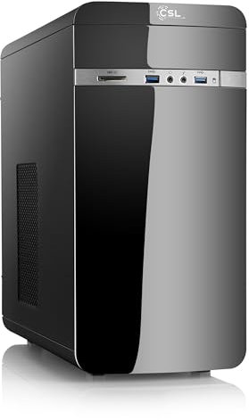 Gaming PC mit Windows 11 Home | AMD Ryzen 5 5655G 6x3.9GHz | AMD Radeon | 500GB M.2 NVMe | 16GB DDR4 RAM | WLAN | Entry Level Computer für Zocker, Gamer Desktop Rechner zum Spielen | A13310