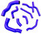 Manguito Intercoler Manguera De Refrigerante Del Radiador Para W202.024 Para C230K 2.3L 1999-2000(Blue)