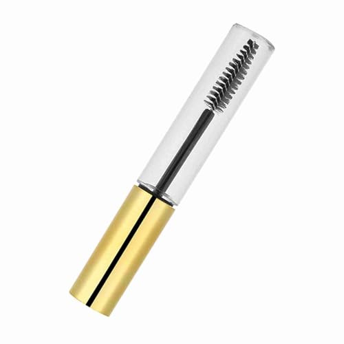 Stylebest 10 Ml Tom Mascara Tube Set med ögonfransstav för DIY Mascara Förvaring - Miljövänlig och Lätt - 5 Färger (10 ml ljust guldlock)