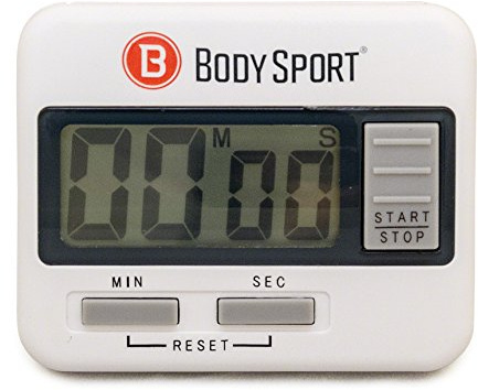 Body Sport Digital Timer Stopwatch for Fitness & Exercise Routines - Easy to Use, Battery Operated, Multifunctional Time Tracker for Home, Gym, Kitchen, Classroom, and Office Settings