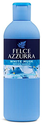 Felce Azzurra - Bagnoschiuma Profumato Muschio Bianco, Bagno Schiuma Detergente Delicato Idratante per Pelle Morbida, Note Fiorite di Rosa e Bergamotto, Bagnodoccia Dermatologicamente Testato, 650 ml