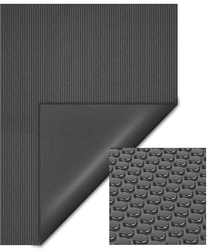 Wiltec Bâche à Bulles Solaire rectangulaire pour Piscine, 5 x 8 m, 400 µ, en PE, Couleur Noire, Couverture Piscine, Chauffage Piscine