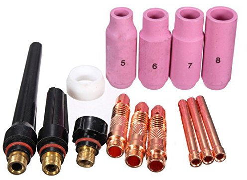 WIG Verschleißteilset 14 Teilig SR WP 17 18 26 TIG Spannhülse Gasdüse Brennerkappe Dichtung