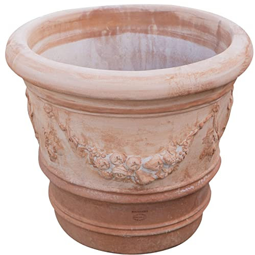Biscottini Terracotta blumentopf groß 68x49 cm | Amphore Garten auf Made in Italy | Terrakotta blumentöpfe | Blumentopf Gross