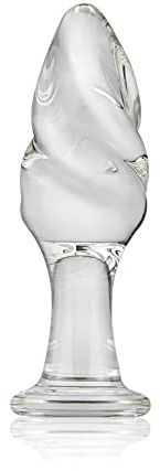 Consolador Anal De Cristal Con Forma De Helado Con Base Redonda Juguete Sexual Anal Para Principiantes Jugadores Avanzados Roluck Transparente (S)