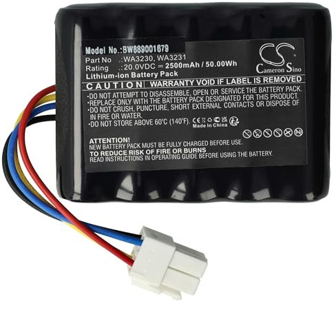 vhbw Akku kompatibel mit Worx Landroid S500i, S300, S 390m2, S300 2018, S300i, S450i, S450i 2018, S500i 2018 Rasenmäher(2500mAh, 20V, Li-Ion)