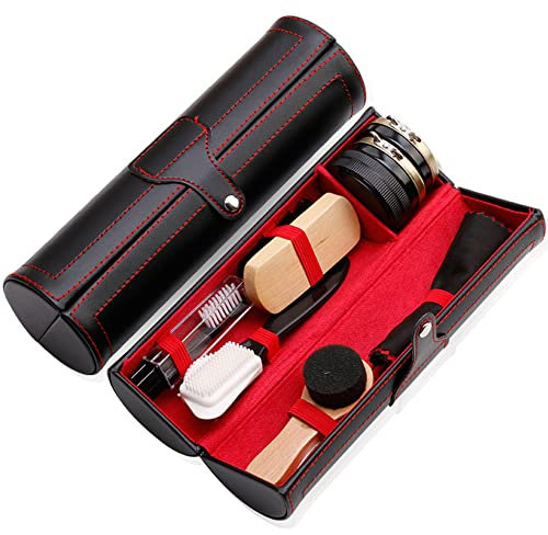 Kit de cirage pour chaussures,Kit de cirage et d'entretien pour chaussures 10 pièces | Kit de cirage de chaussures en cuir avec cire de cirage noir/blanc, brosses à chaussures pour polir le Puzzlegame