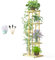Metal Plant Stand Indoor Outdoor 5 Tier Plant Shelf with Gardening Tools and Gloves, 95cm Tall Flower Stand for Multiple Plants, Organizer Corner Shelf Unit Display Rack for Garden Patio Living Room