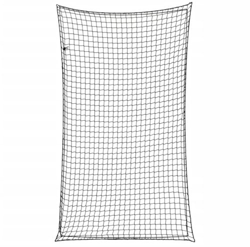 vidaXL Anhängernetz, Hängernetz mit Gummiseil, Abdecknetz für Anhänger, Transportnetz Ladungssicherungsnetz Gepäcknetz, Schwarz 6x3,5m PP