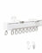 Ezcasch Ceiling Curtain Track 2 Metres/6.56ft, Aluminum Sliding Ceiling Curtain Rail, Ceiling Mounted Curtain Track and Fittings for Room Divider, Windows, Privacy, White