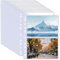 50er Pack A4 Fotohüllen mit 200 Fächern für 2/3/4-Ringordner, Transparente Postkartenhüllen mit 2 Fächern, Klarsichthüllen a4, Top Loading Nachfüllseiten für Fotoalben (219x152 mm).