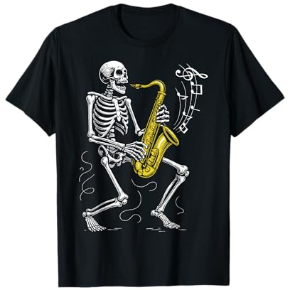 Squelette Saxophone Musicien De Jazz T-Shirt
