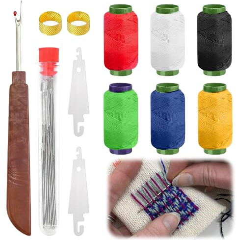 Set di 40 pezzi da cucito di base, kit da viaggio con ago e filo, set da cucito completo per principianti e fai da te, set da cucito portatile con fili e chiodi di alta qualità per riparare