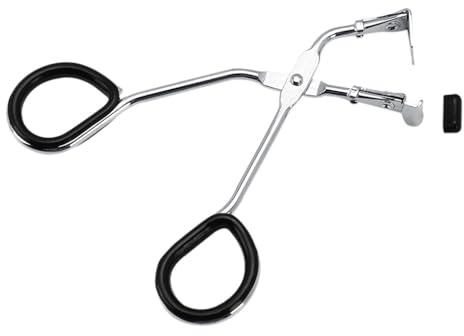 QUXVUIS 2 pezzi piegaciglia in acciaio Per inox piegaciglia portatile strumento cosmetico con cuscinetti in silicone per donne adulte